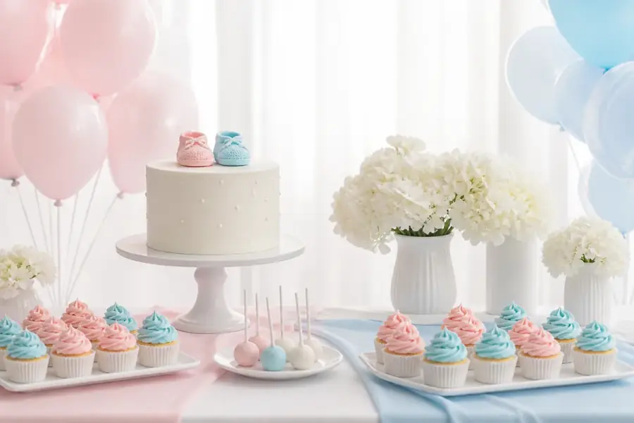 Exemple d'ambiance baby shower pour un faire-part numérique